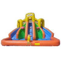 China Wholesale Big Capacity Inflatable Water Slide With Swimming pool