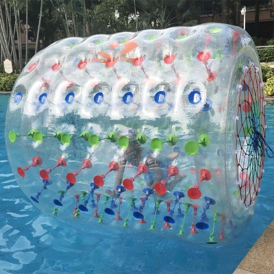 0.5mm Transparent PVC Inflatable Roller Wheel / Inflatable Water Roller For Sale