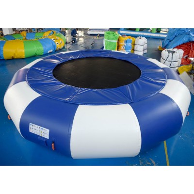 Round Inflatable Sea Trampoline / Floating Water Trampoline For Sale