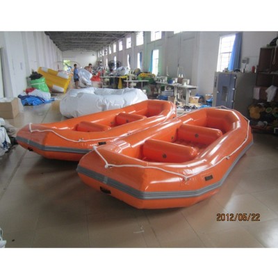 0.9mm PVC Tarpaulin Inflatable River Boat For Commercial Use