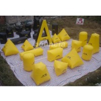 Durable PVC Tarpaulin Inflatable Paintball Bunker Set For Outdoor Sports