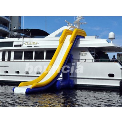 Long Yacht Inflatable Water Slide, Ocean Inflatable Water Slide For Yacht