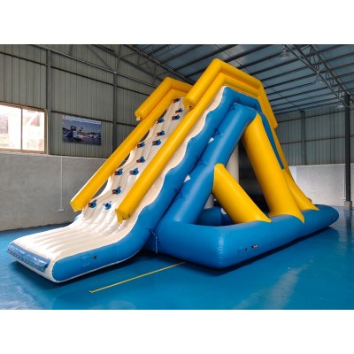 2020 New Lake Inflatable Floating Water Slide With TUV Certificate For Sale