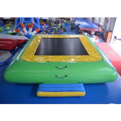 Cheap Square Inflatable Sea Water Trampoline With Spring Structure